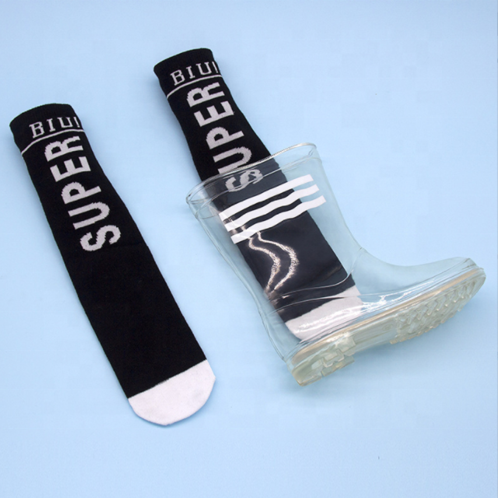 Hot Sale Anti-slip Waterproof Kids Rain Boots PVC Transparent Rain Boots for Children
