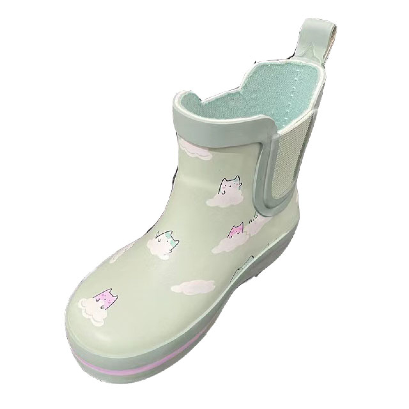 Fashion Design Kids Rain Boots Waterproof Portable Rubber Rain Boots Skid-proof Wellies With Prints