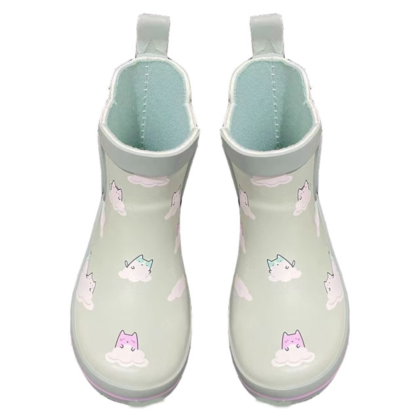 Fashion Design Kids Rain Boots Waterproof Portable Rubber Rain Boots Skid-proof Wellies With Prints