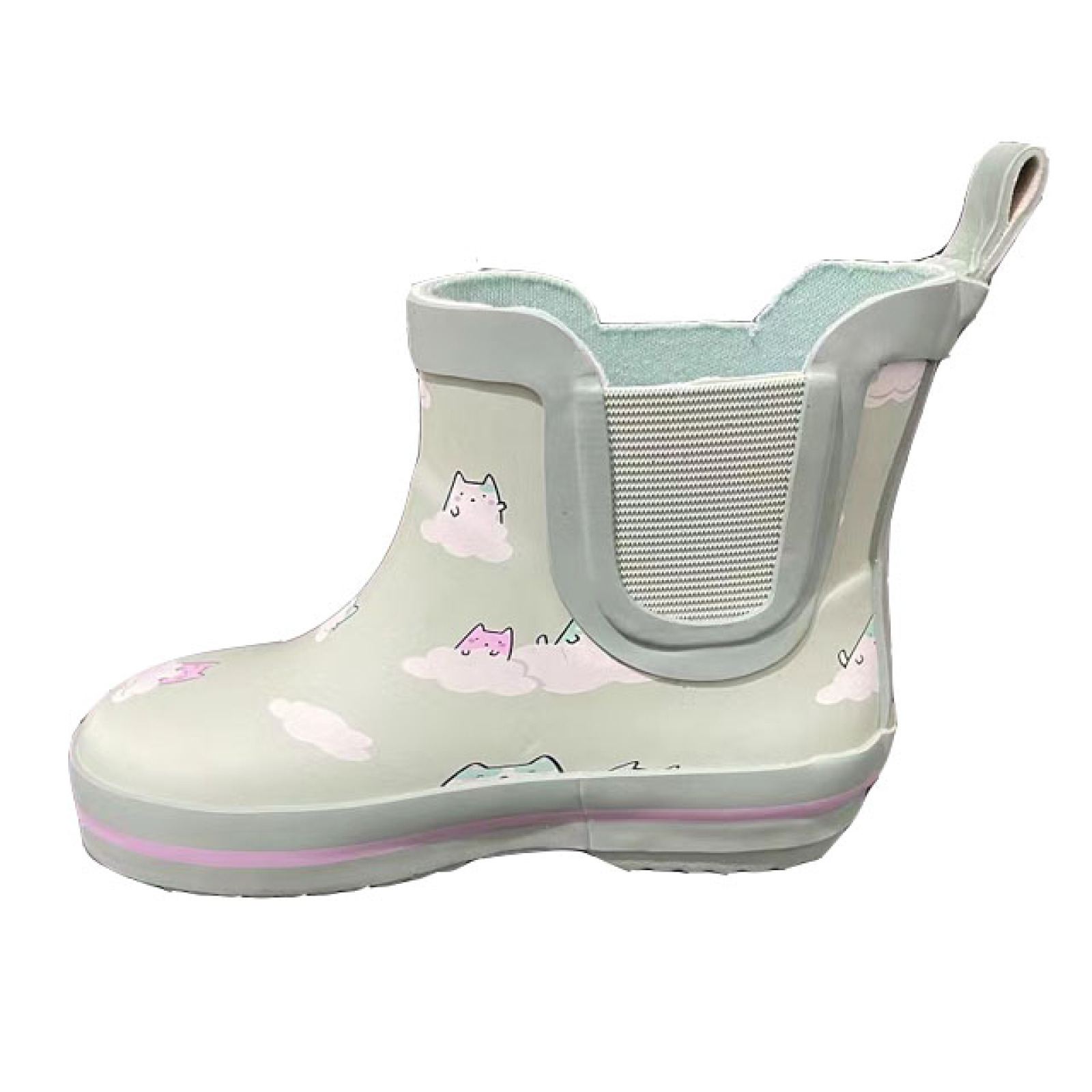 Fashion Design Kids Rain Boots Waterproof Portable Rubber Rain Boots Skid-proof Wellies With Prints