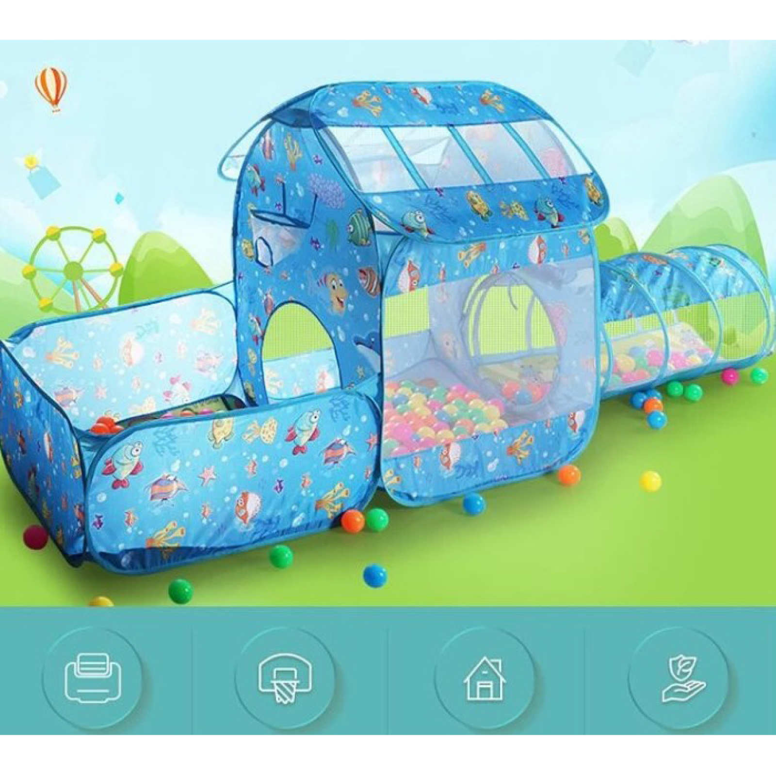 Ocen Pool Kids Play tunnel Baby Pop Up Tent