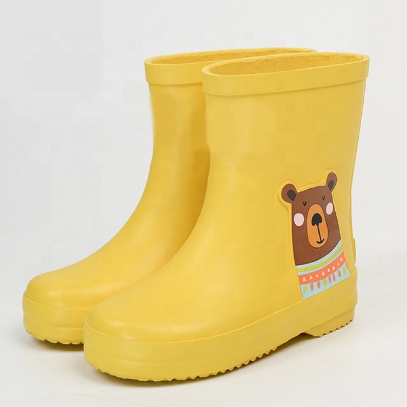 Hot Sale Kids Wellies Waterproof Outdoor Gumboots Children Rubber Rain Boots