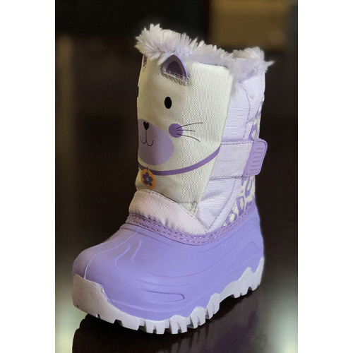 Wholesale Children's Luxury Fashion Waterproof Winter Snow Boots With Plush Lining