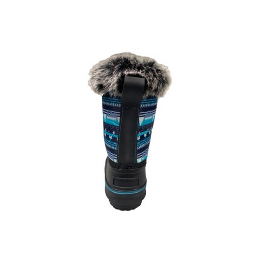 TPR Kids Customized Fashionable Warm Anti-slip Snow Boots With Fur Collar