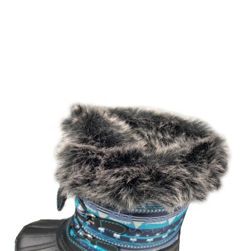 TPR Kids Customized Fashionable Warm Anti-slip Snow Boots With Fur Collar