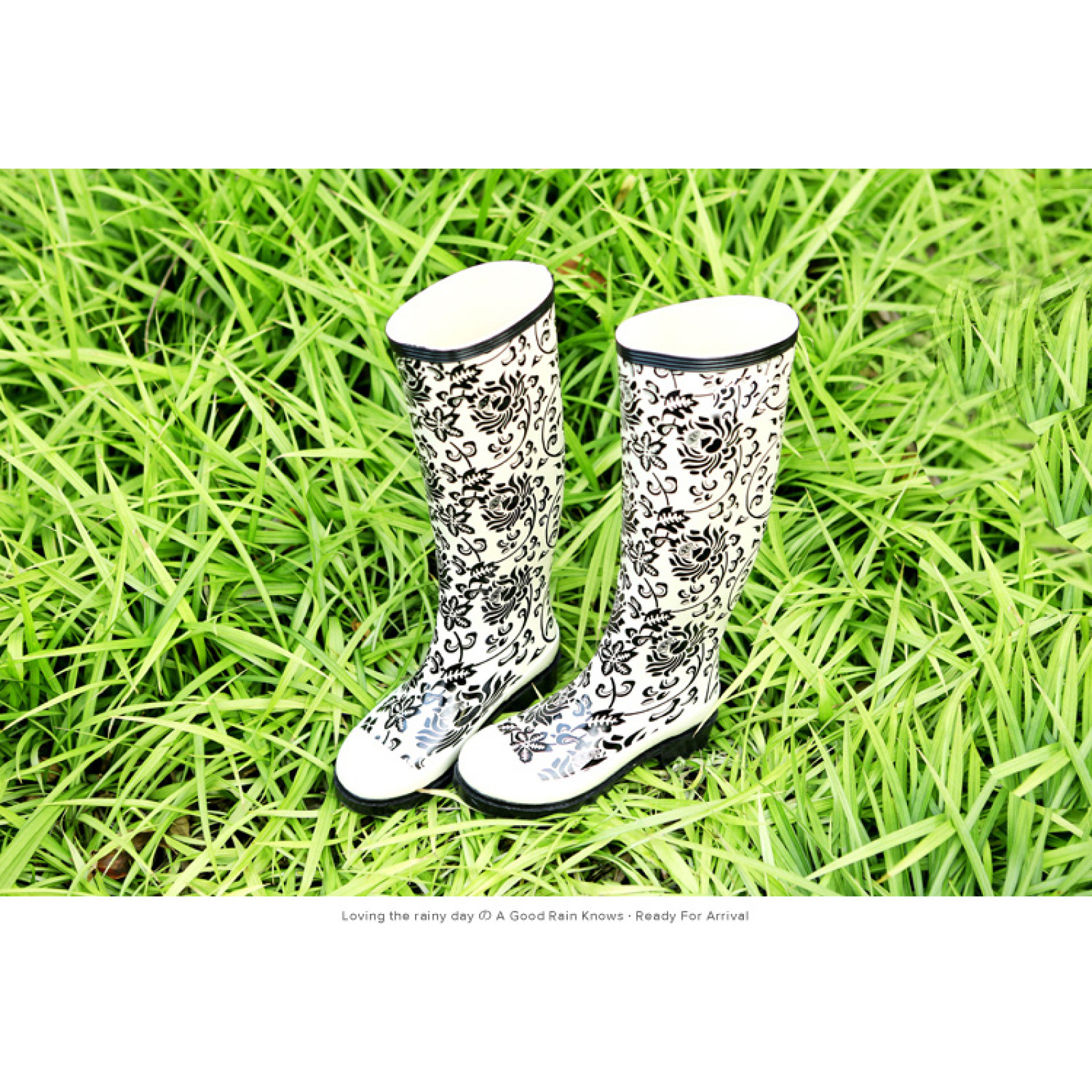 Ladies Fashion Waterproof Cowboy Rubber Boot