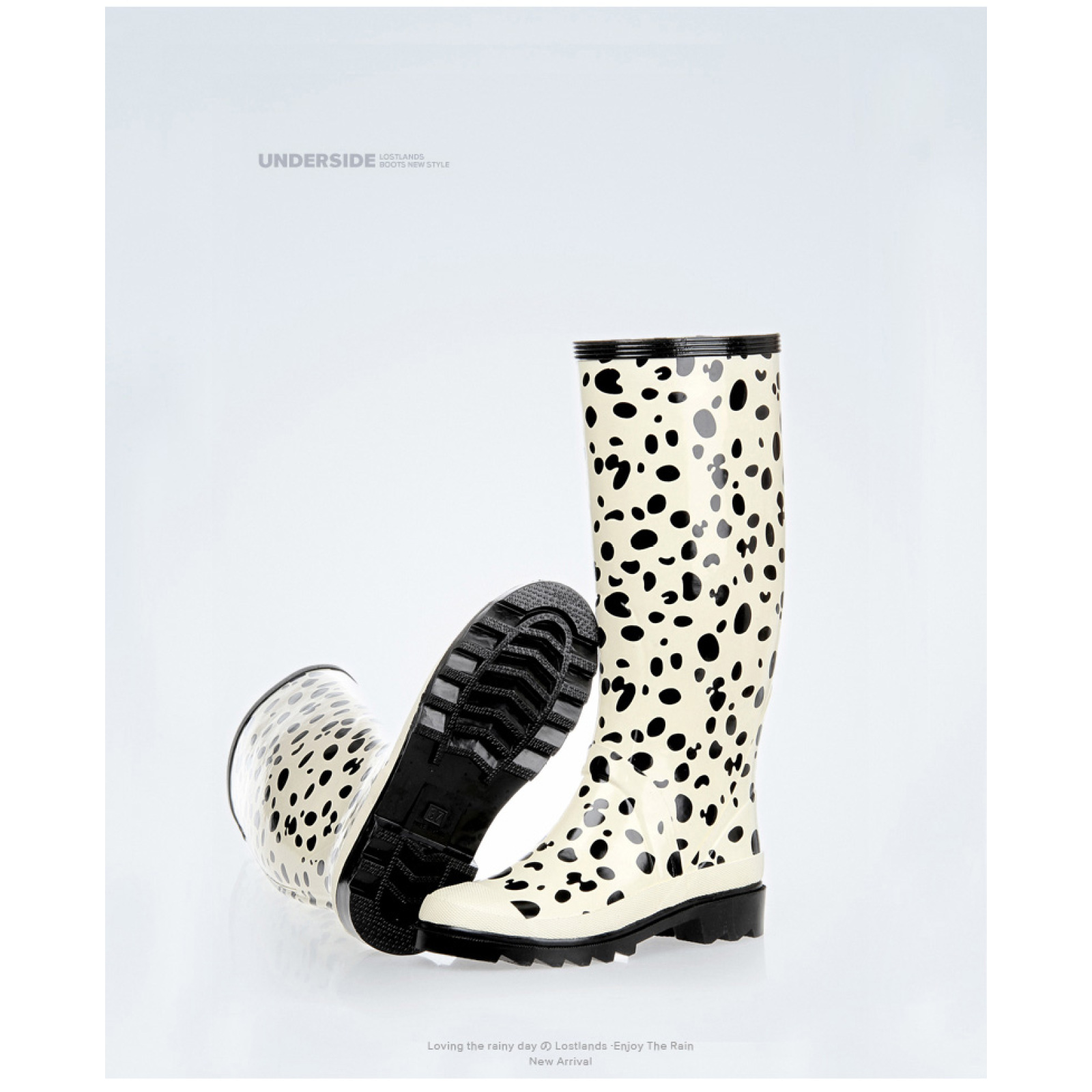 Ladies Fashion Waterproof Cowboy Rubber Boot