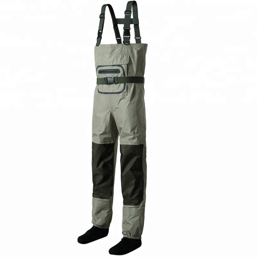 Breathable Waders Waterproof Stockingfoot Chest Waders with Zippered Pockets  Lightweight Fly Fishing Waders