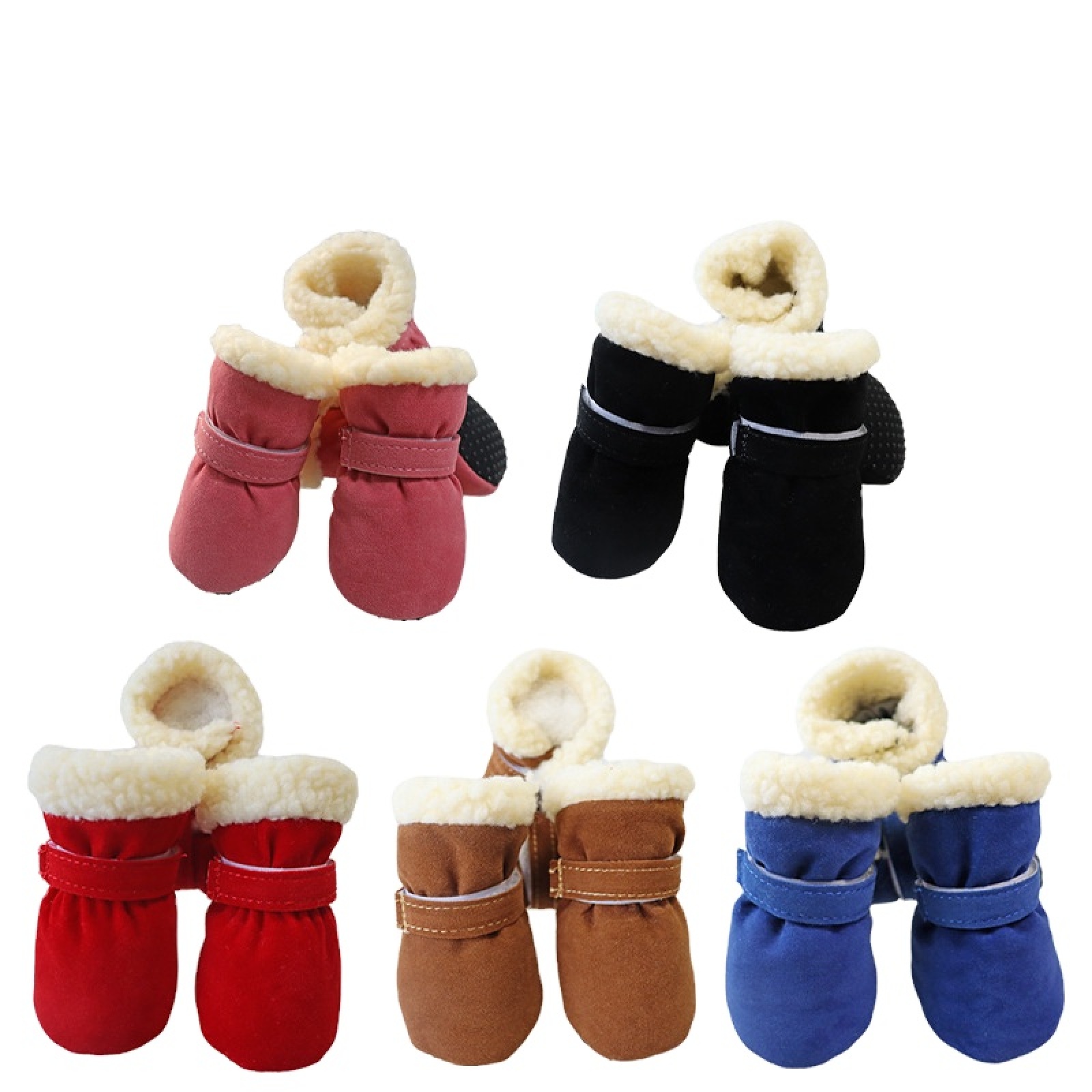 Wholesale Custom Winter Pet Shoes Dog Warm Snow Boots Anti-Slip Waterproof Winter Dog Shoes