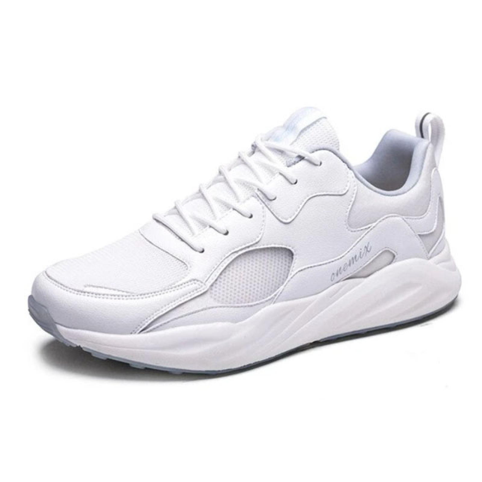 ONEMIX TIME Breathable Mesh Nubuck Running Shoes For UNISEX 1559 Black White