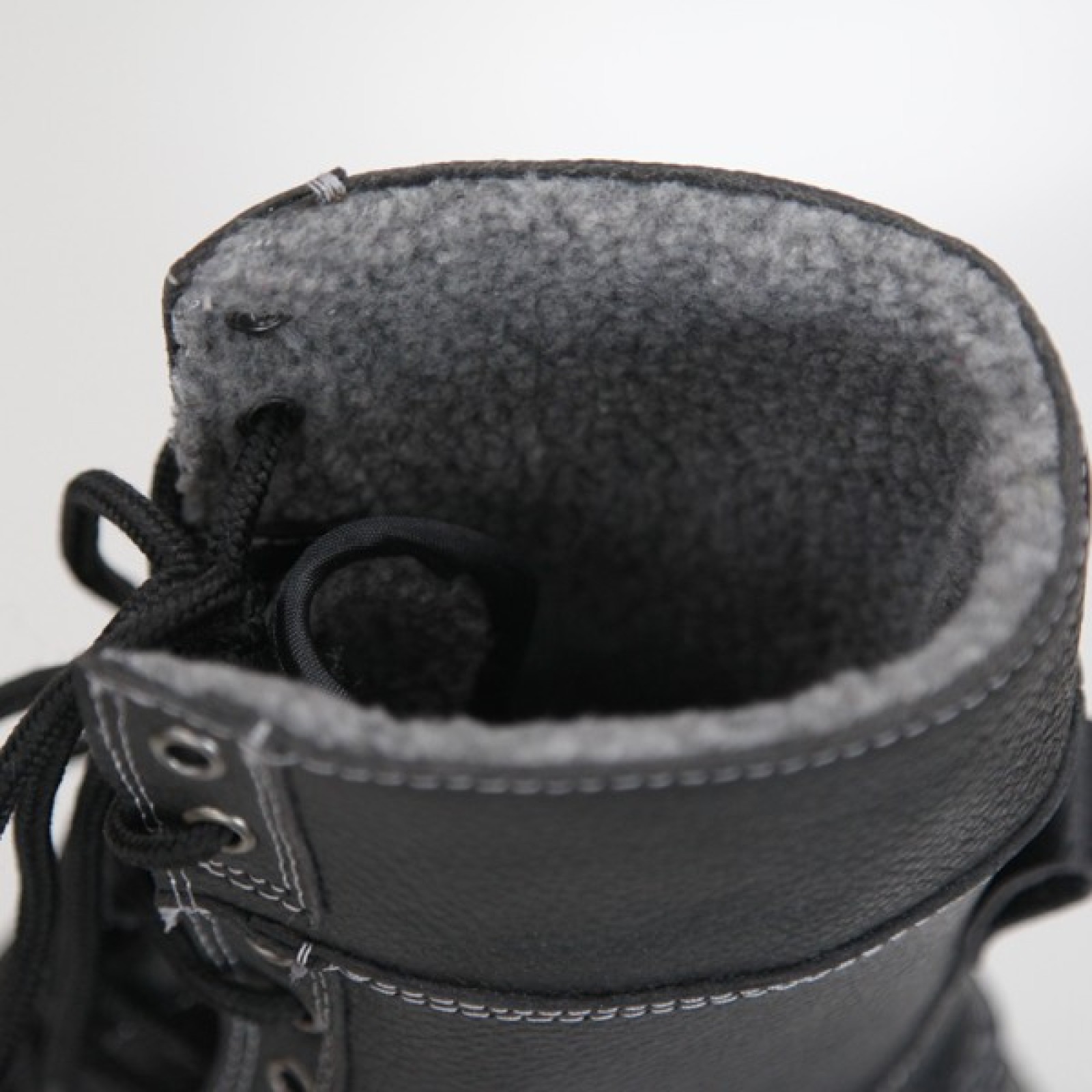 Mens Leather Half Winter Boots With Rubber Sole