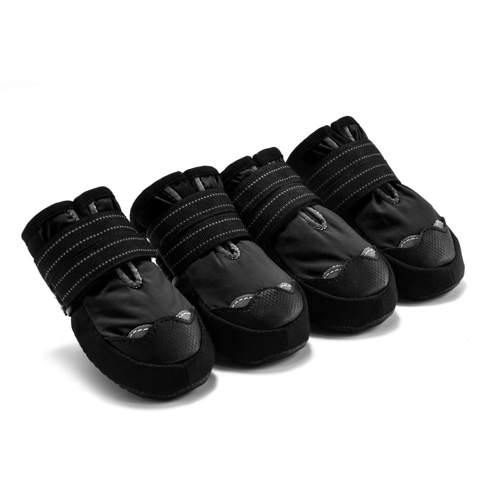 Black Waterproof Dog Boots Breathable Pet Shoes Anti-slip Comfortable Shoes For Big Middle Dogs Indoor And Outdoor Shoes