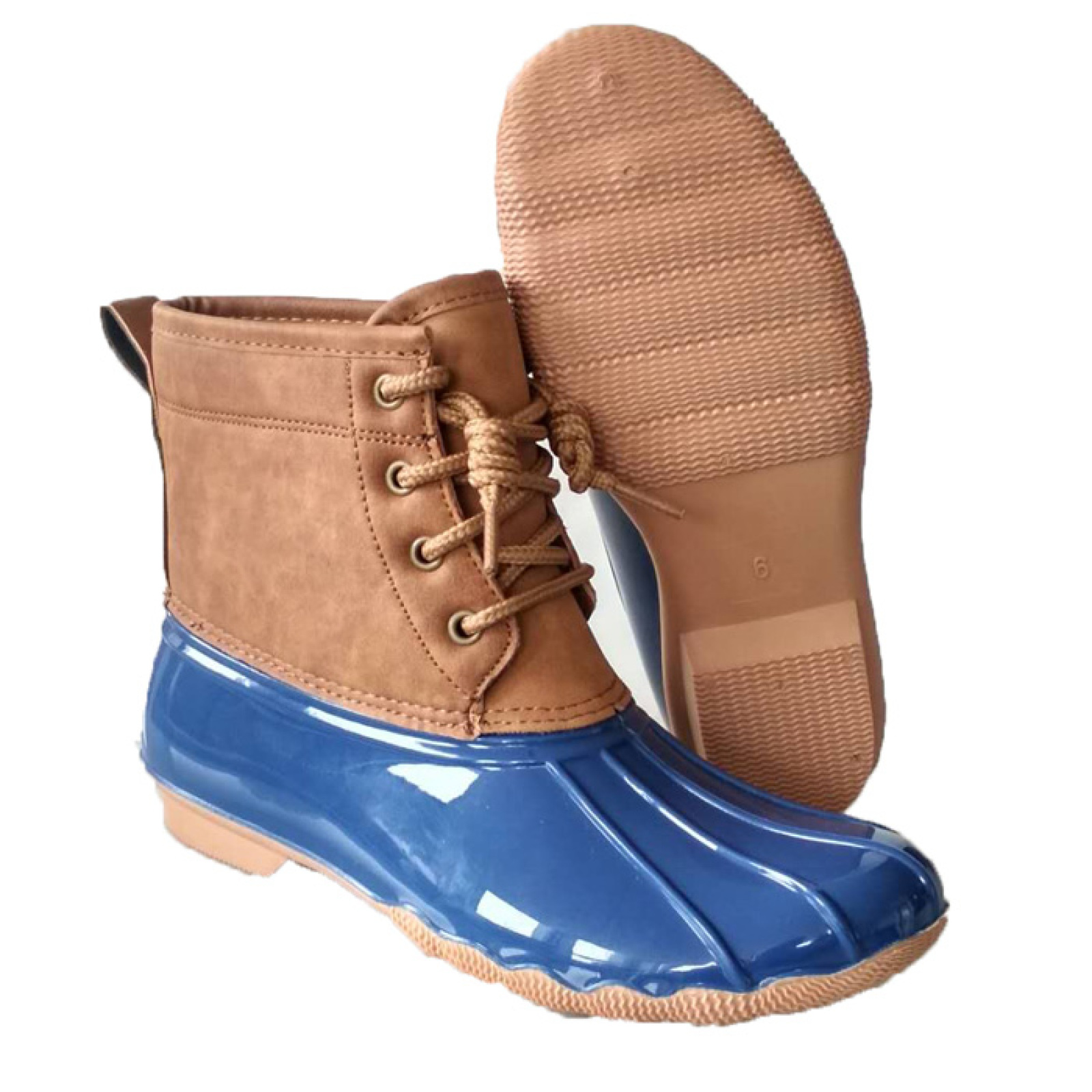 Women's Salt Water Snow Winter Lace Up Duck Bean Boots