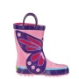 Waterproof Toddler Girls' Butterfly Natural Rubber Rain Boots