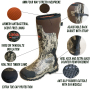 Men's Waterproof Camo Outdoor Rubber Neoprene Hunting Boots
