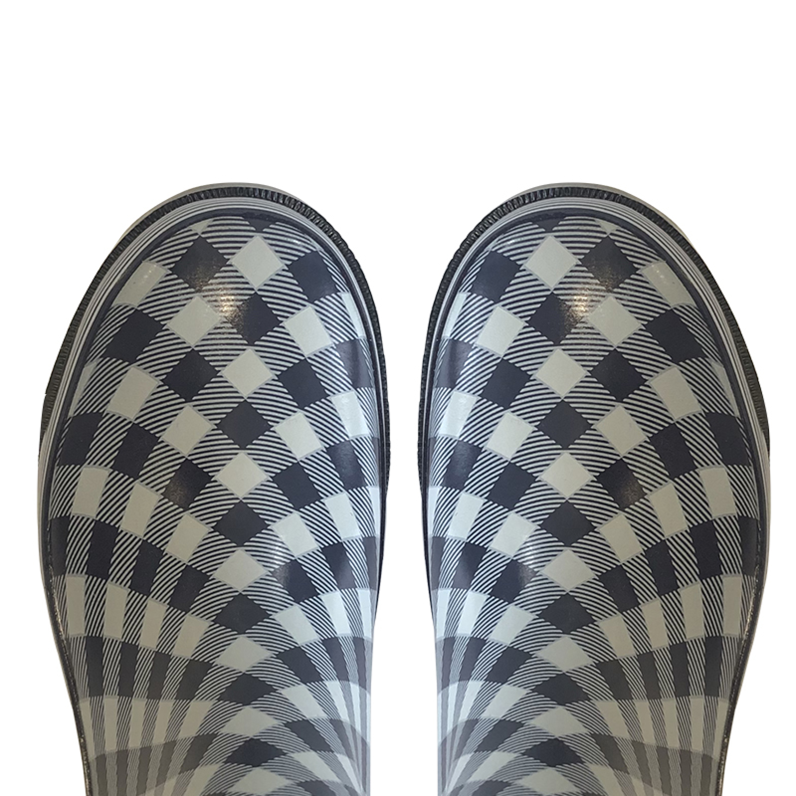Hot Sale Fashion Plaid Natural Rubber Rain Boots
