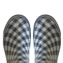 Hot Sale Fashion Plaid Natural Rubber Rain Boots