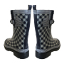 Hot Sale Fashion Plaid Natural Rubber Rain Boots