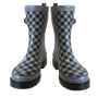 Hot Sale Fashion Plaid Natural Rubber Rain Boots