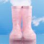 Fashion Lightweight Children Customized Gumboots PVC Kids Rain Boots with Printing