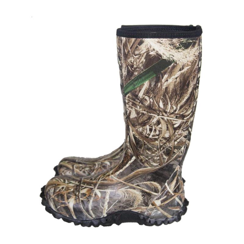 Mens Outdoor Rain Boots Waterproof Camo Rubber Hunting Boots