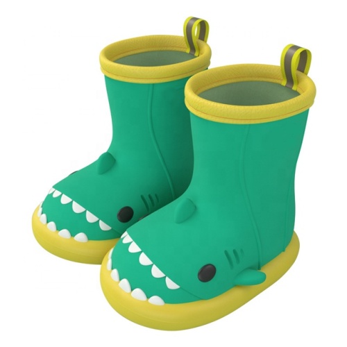 Wholesale Outdoor Children Comfortable Rain Boots Kids Cute Shark Rnjection Shoes PVC Boots