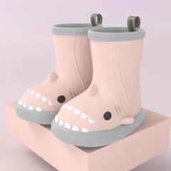Wholesale Outdoor Children Comfortable Rain Boots Kids Cute Shark Rnjection Shoes PVC Boots