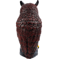 Customized  Horned Owl Bird Deterrents with Yellow Claws Outdoor Garden Realistic Plastic Owl Bird Scarecrow Decoy Wholesale