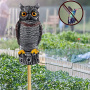 Customized  Horned Owl Bird Deterrents with Yellow Claws Outdoor Garden Realistic Plastic Owl Bird Scarecrow Decoy Wholesale