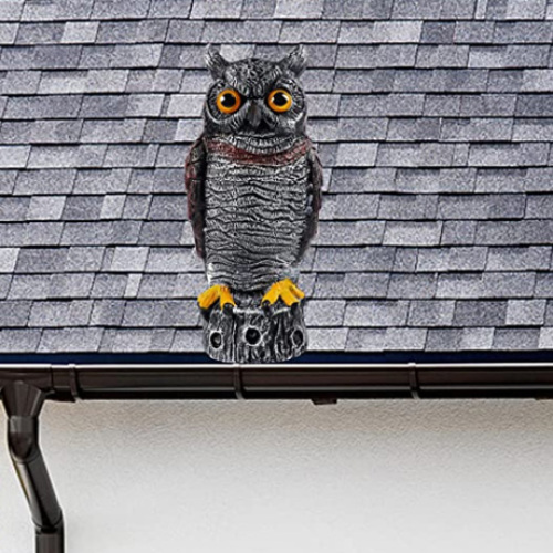 Customized  Horned Owl Bird Deterrents with Yellow Claws Outdoor Garden Realistic Plastic Owl Bird Scarecrow Decoy Wholesale
