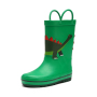 Baby Rain Boots Anti-slip Green  3D Printing Custom Rain Boots Kids Waterproof  Rubber wellies