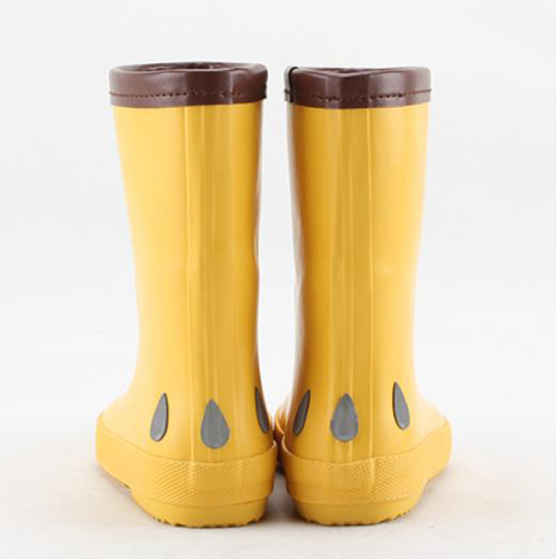 Customized Colorful Kids Rubber Rain Boots Waterproof Fashion Wellies With Mould sole Durable Children Gumboots