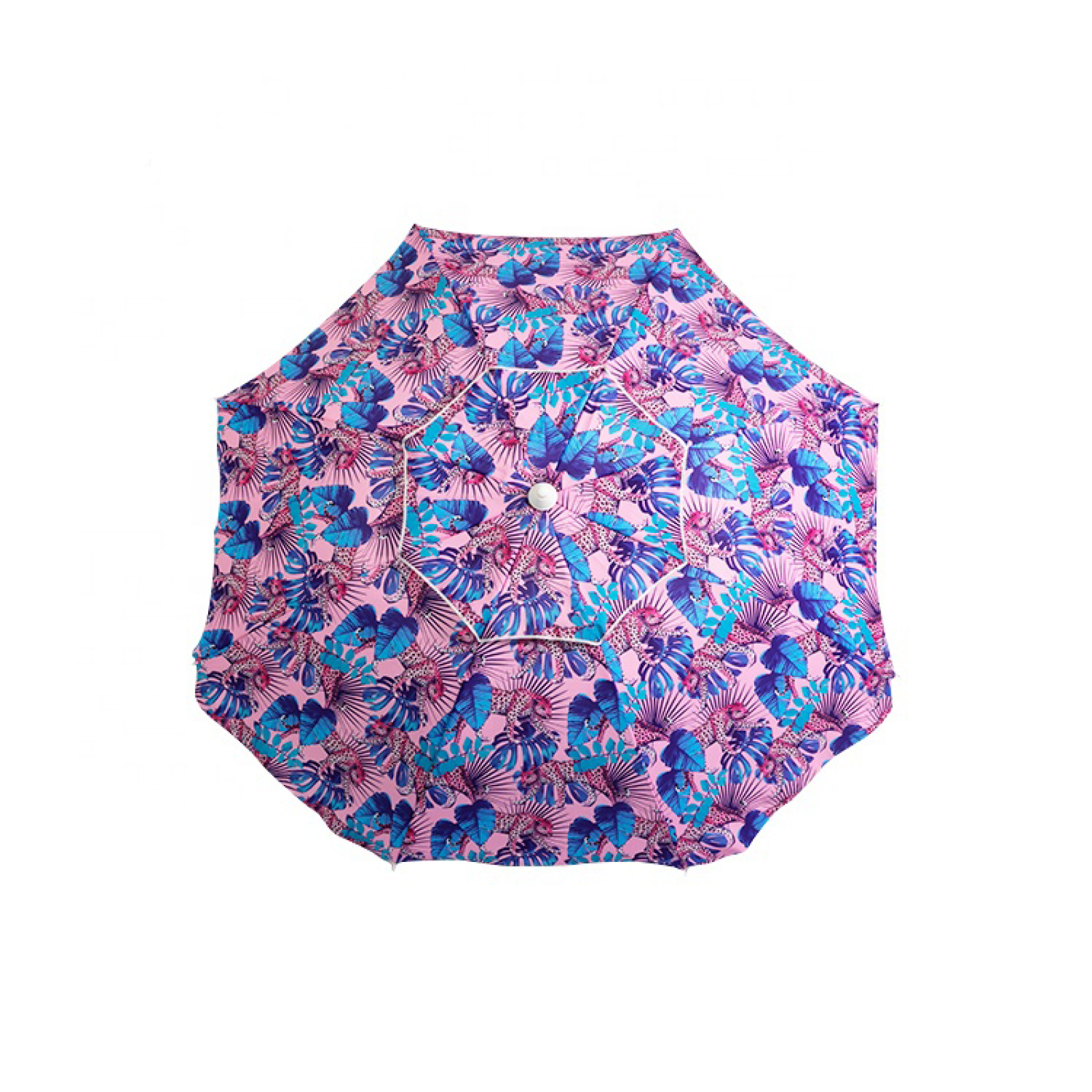 Customized Colorful Lightweight Fiberglass Pole Flower Printing Beach Sun Umbrella For Wholesale