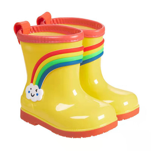 Wholesale 100% Waterproof Light Weight Kids Rain Boots PVC Children Rain Boots