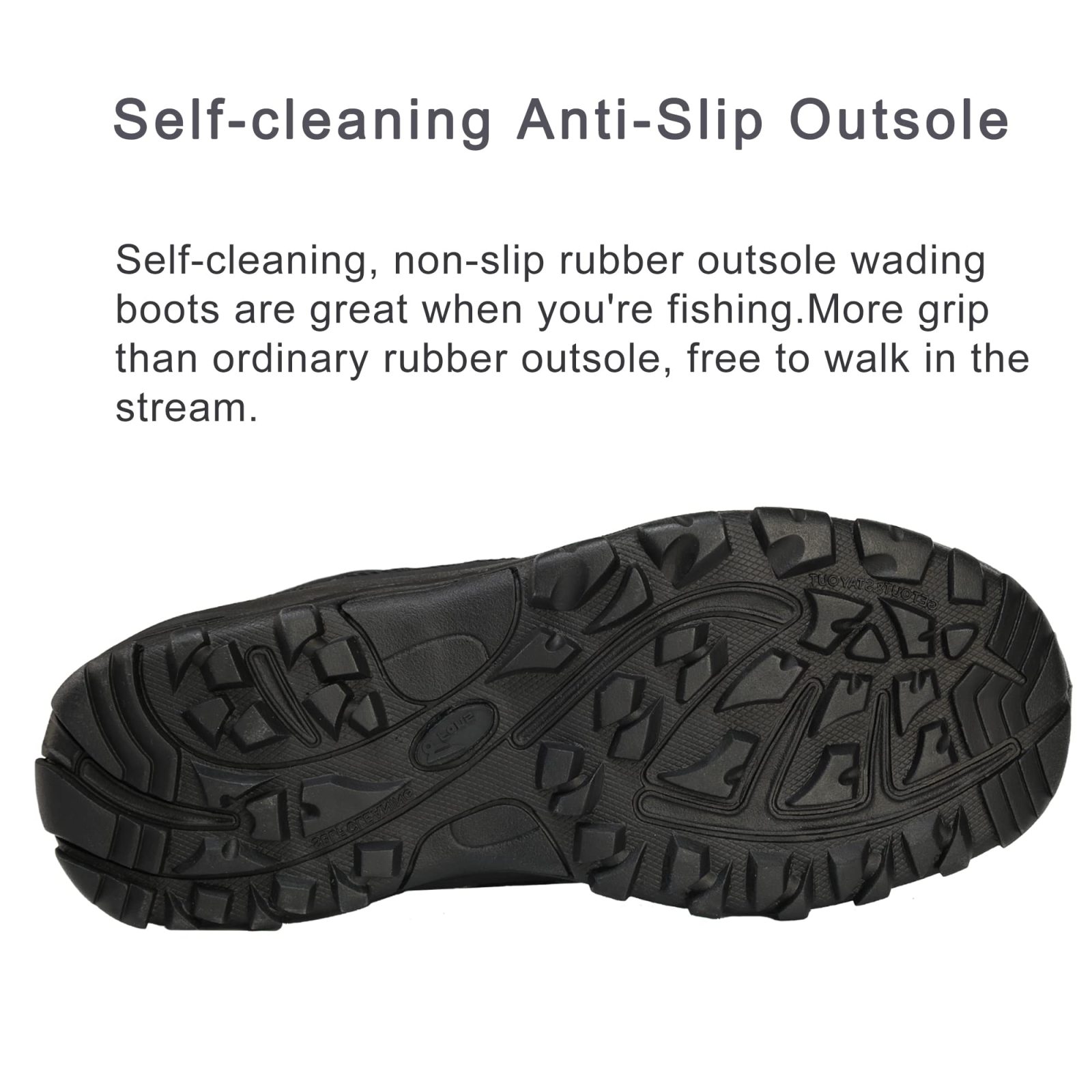 Mens Wading Boots Customized Shoes For Fishing Waterproof Boots With Anti-slip Rubber Sole