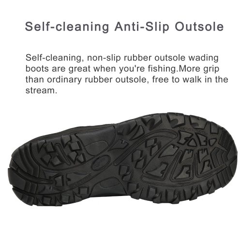 Mens Wading Boots Customized Shoes For Fishing Waterproof Boots With Anti-slip Rubber Sole