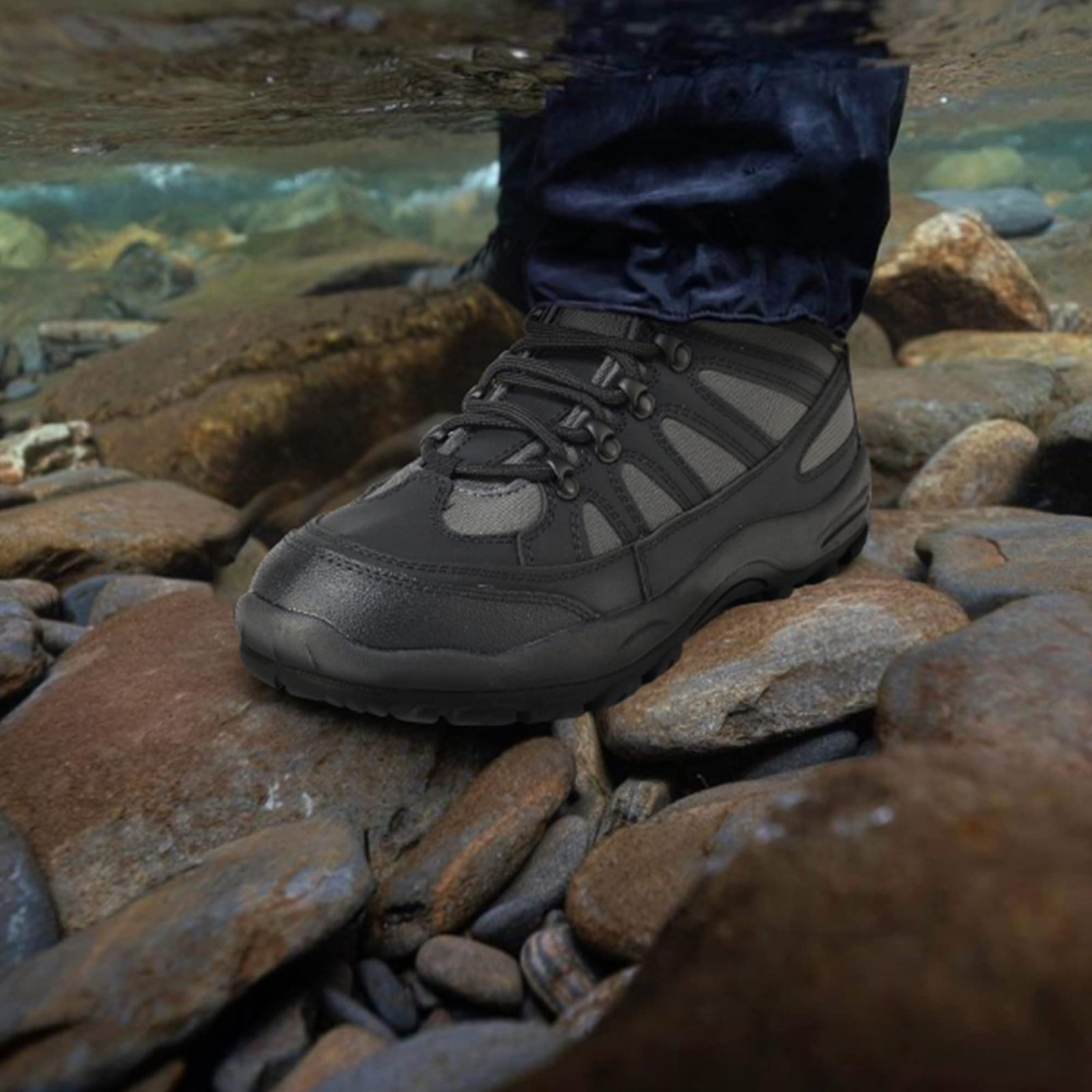 Mens Wading Boots Customized Shoes For Fishing Waterproof Boots With Anti-slip Rubber Sole