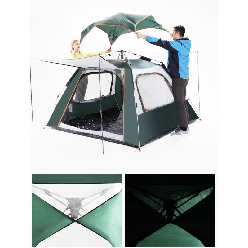 3-4 Person Outdoor Quick Automatic Opening Waterproof Camping Tent