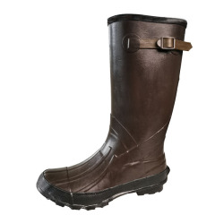 Men's Waterproof Hiking Anti Slip Work Rain Boots Durable Black Rubber Boot for Farming Gardening Fishing
