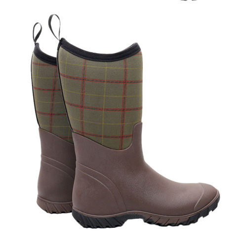 High Quality Manufacture Customized Waterproof Women's Wellington Neoprene Rubber Boots for Outdoors