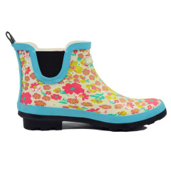 Hot Sales Outdoor Fashion Adult Chelsea Boots Full Prints Rain Boots Waterproof  Women Chelsea Boots