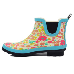 Hot Sales Outdoor Fashion Adult Chelsea Boots Full Prints Rain Boots Waterproof  Women Chelsea Boots