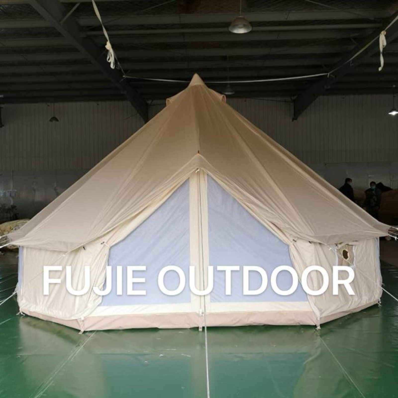 5M Glamping Luxury Cotton Canvas Bell Tent with fire retardant mildew resistant