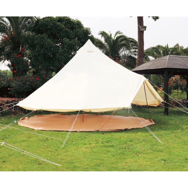 5M Glamping Luxury Cotton Canvas Bell Tent with fire retardant mildew resistant