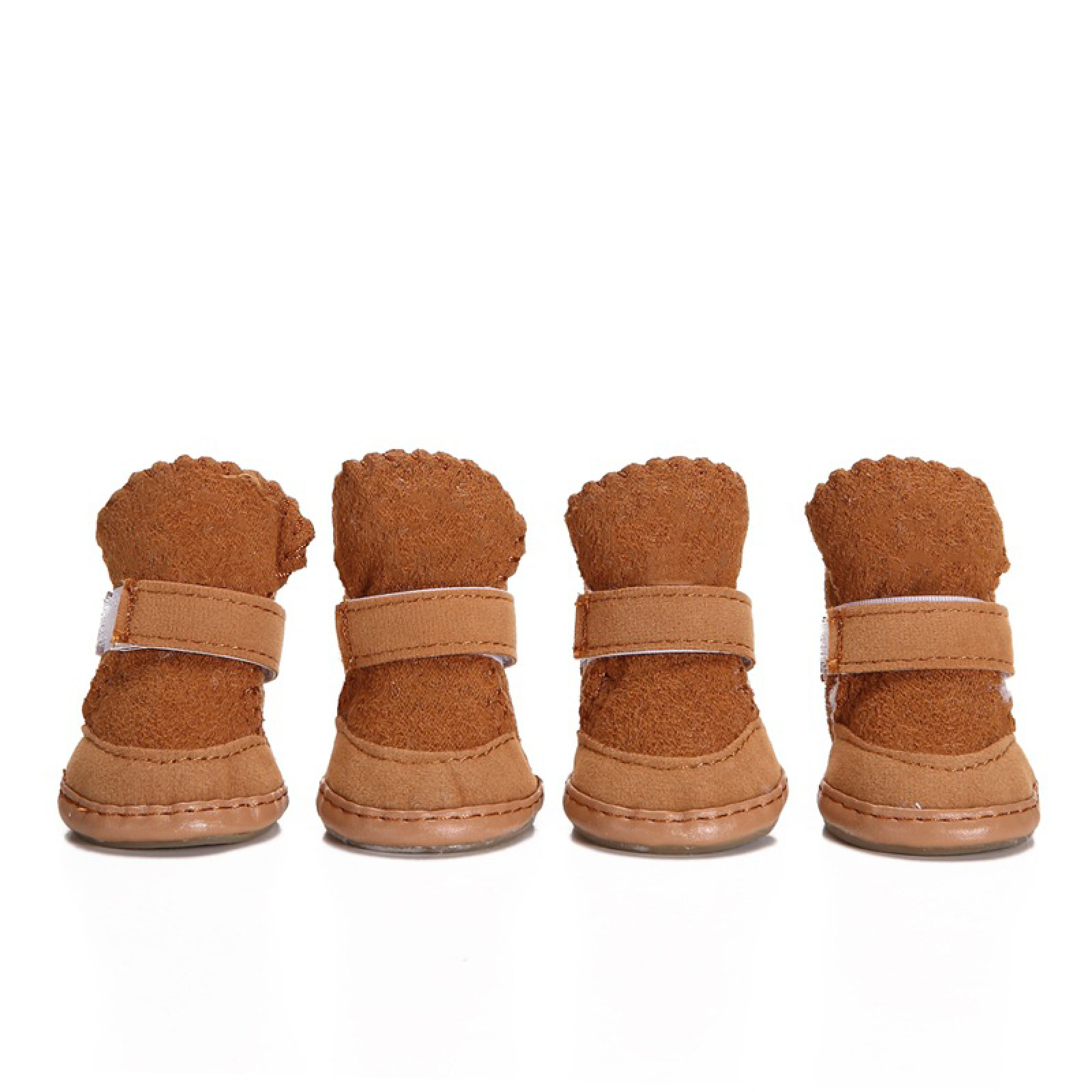 Wholesale Lightweight Pet Shoes Deerskin Fleece Dog Boots Non-slip Dog Shoes Out Walking Shoes