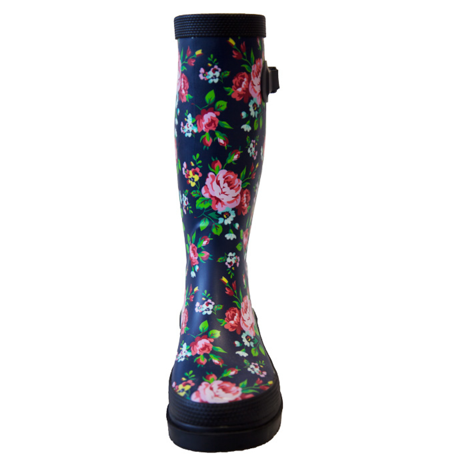 Women's Flower Printed Sexy Rubber Rain Boots High Cut Wellington Boots For Ladies