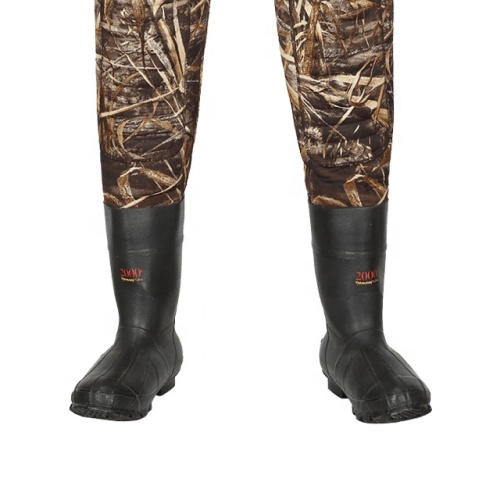 Outdoor Camo Neoprene Fishing Wader with 2000gr Thinsulate Rubber Boot