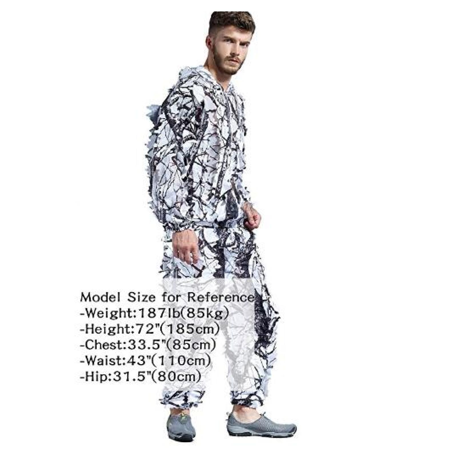 Snow Wild Zipper Ghillie Suit for Hunting Shooting Birdwatching