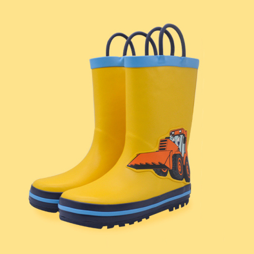Hot Sale Kids Rain Boots with Portable Handle Rubber Boots for Children