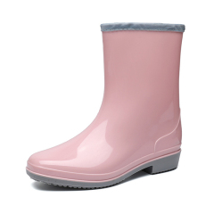Fashion Mid-tube Rain Boots Women's PVC Non-slip New Arrival Rain Boots